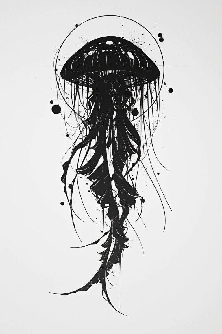 55 Creative Jellyfish Tattoo Stencil Designs That Capture the Essence ...