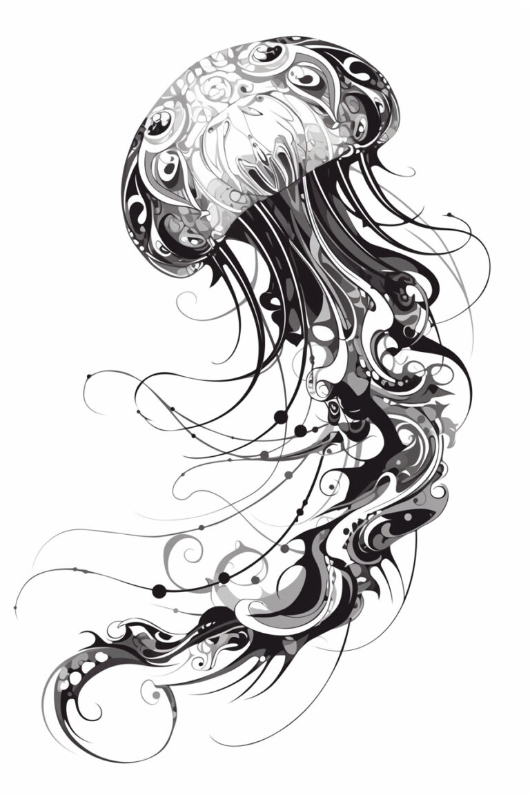 55 Creative Jellyfish Tattoo Stencil Designs That Capture the Essence ...