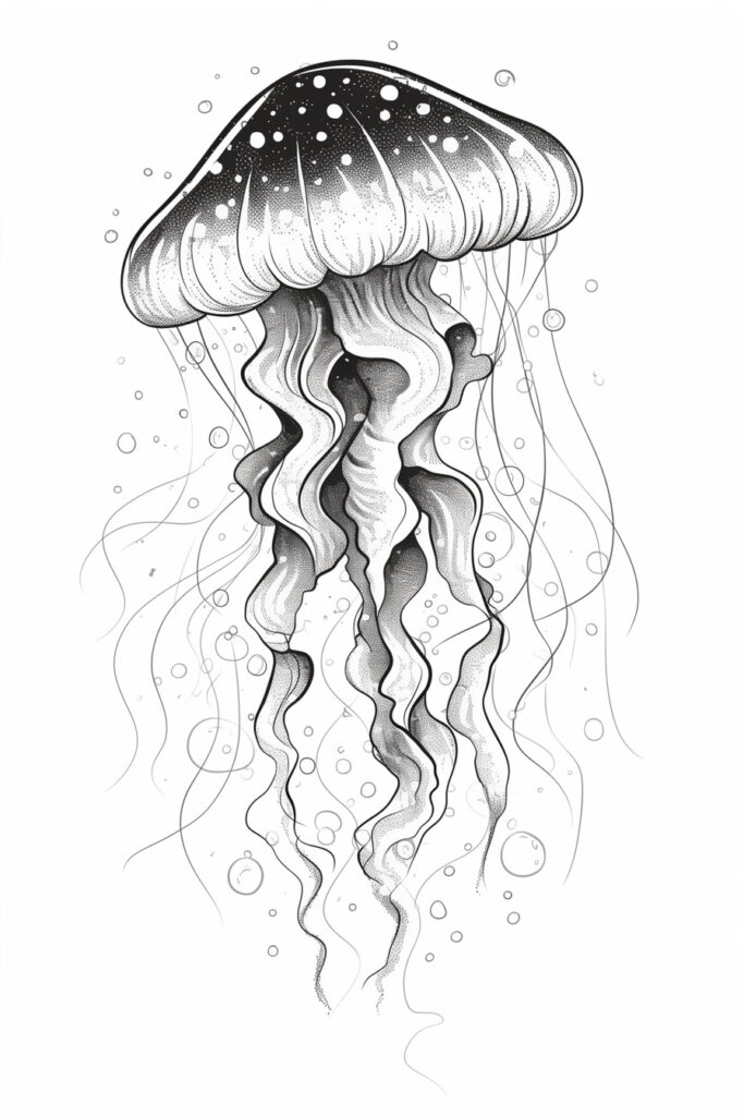 55 Creative Jellyfish Tattoo Stencil Designs That Capture the Essence ...