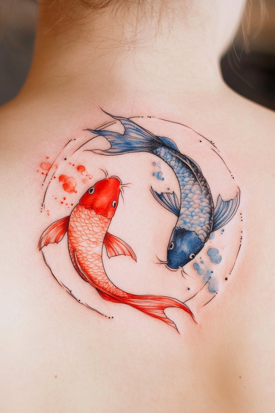 Koi Fish Tattoo Design For Women 1