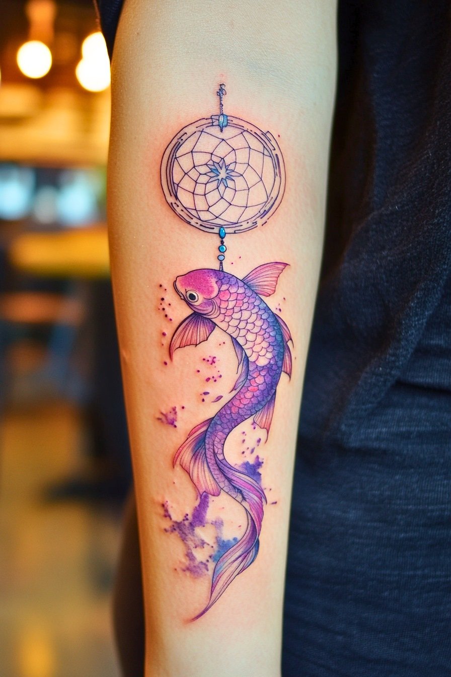 Koi Fish Tattoo Design For Women 10