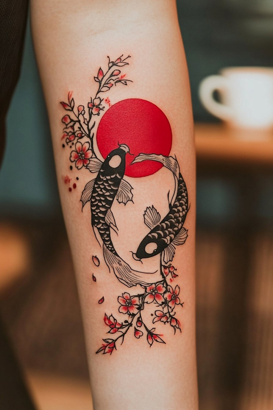 Koi Fish Tattoo Design For Women 12