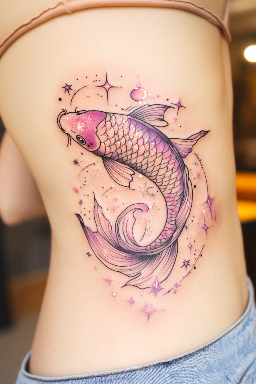 Koi Fish Tattoo Design For Women 16