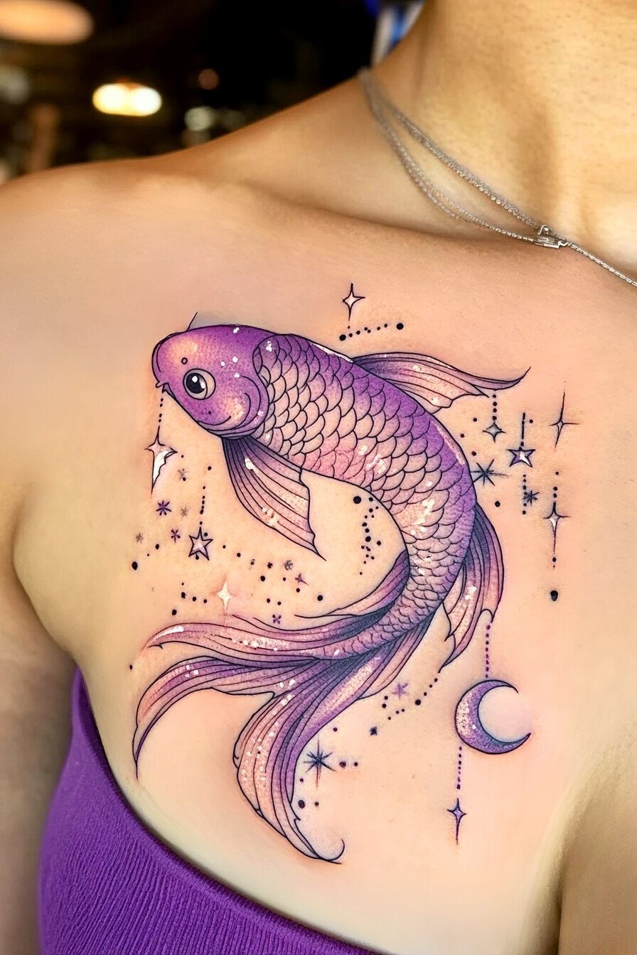 Koi Fish Tattoo Design For Women 17