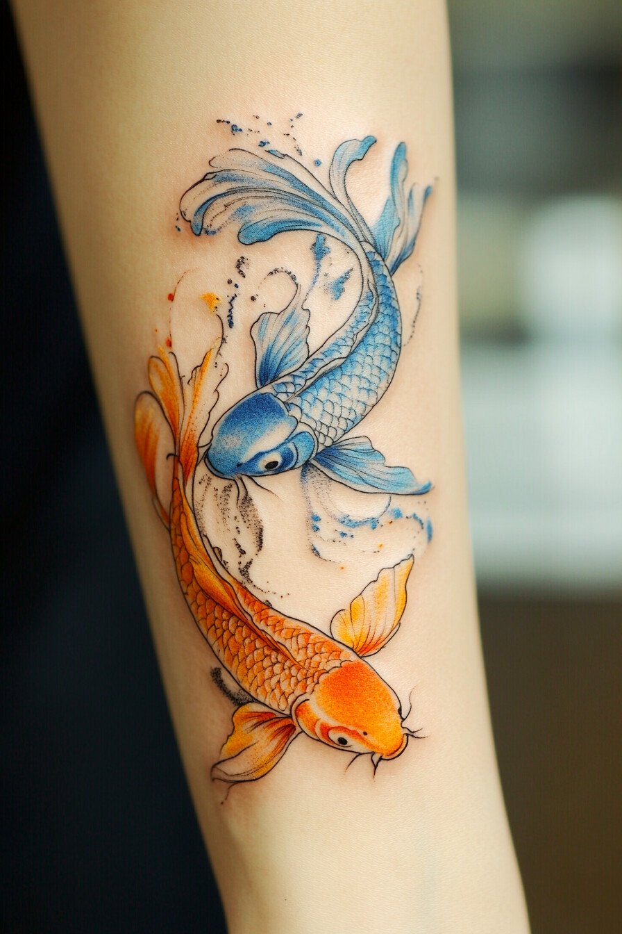 Koi Fish Tattoo Design For Women 18