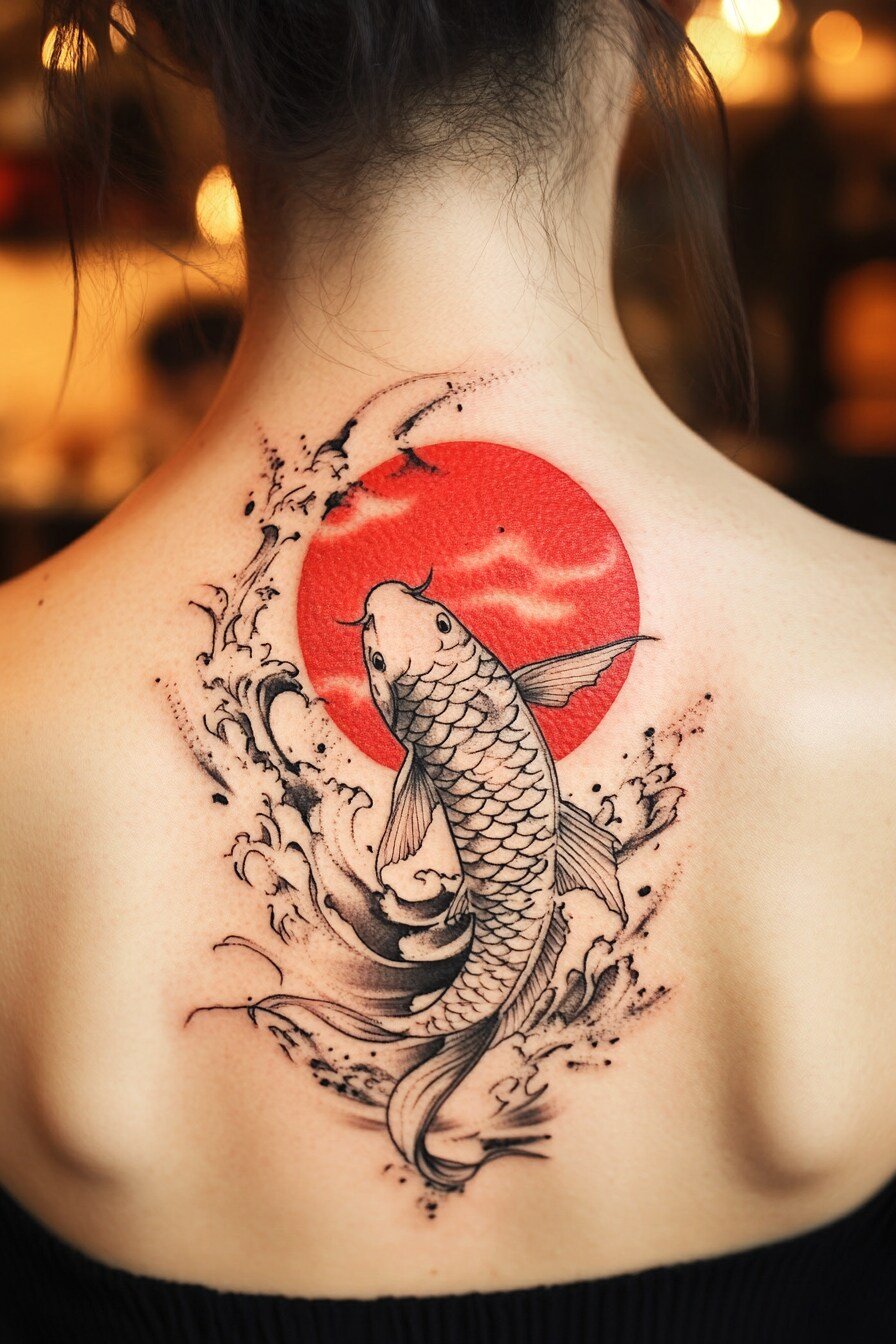 Koi Fish Tattoo Design For Women 21