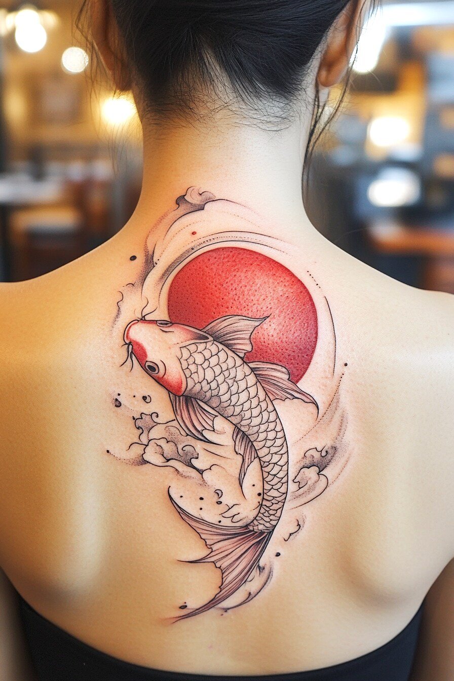 Koi Fish Tattoo Design For Women 23