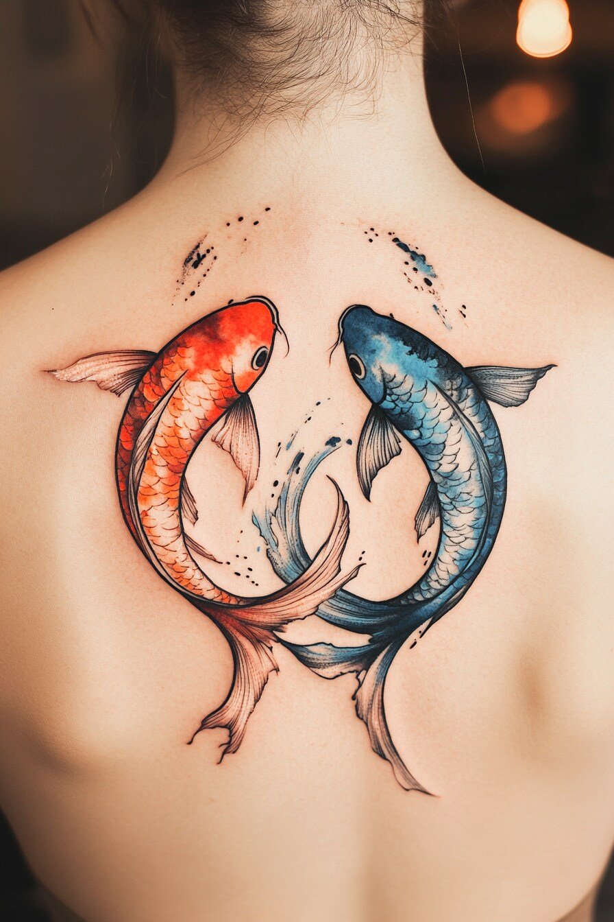 Koi Fish Tattoo Design For Women 4