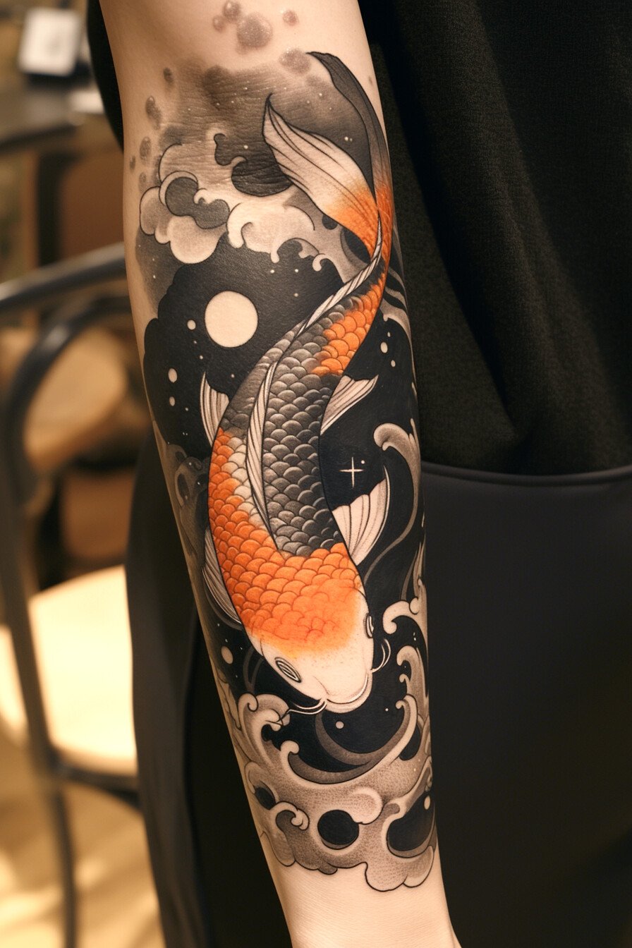 Koi Fish Tattoo Design For Women 40