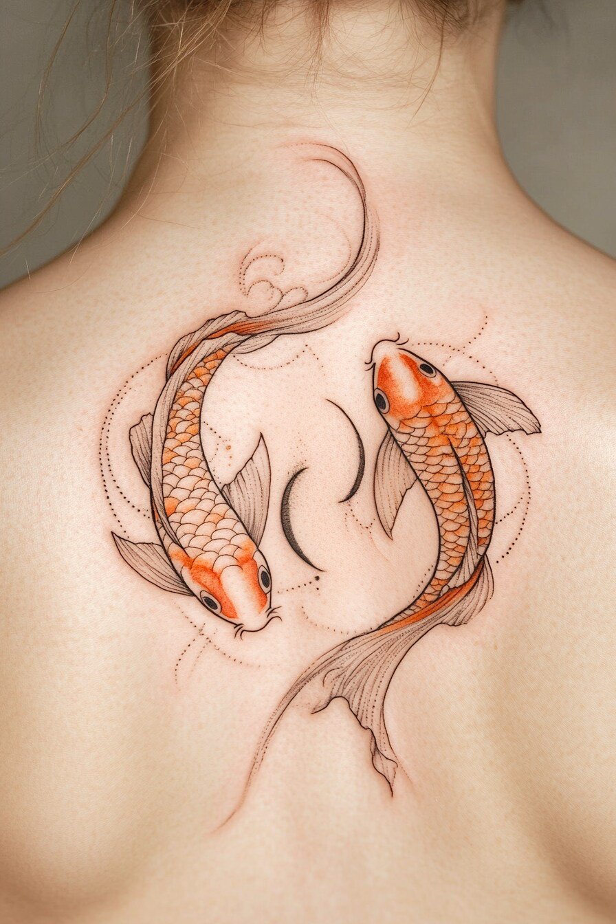 Koi Fish Tattoo Design For Women 5