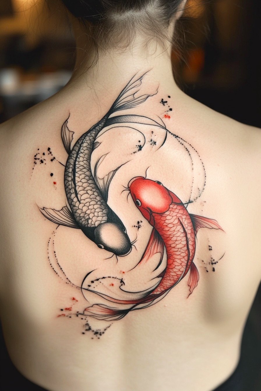 Koi Fish Tattoo Design For Women 7