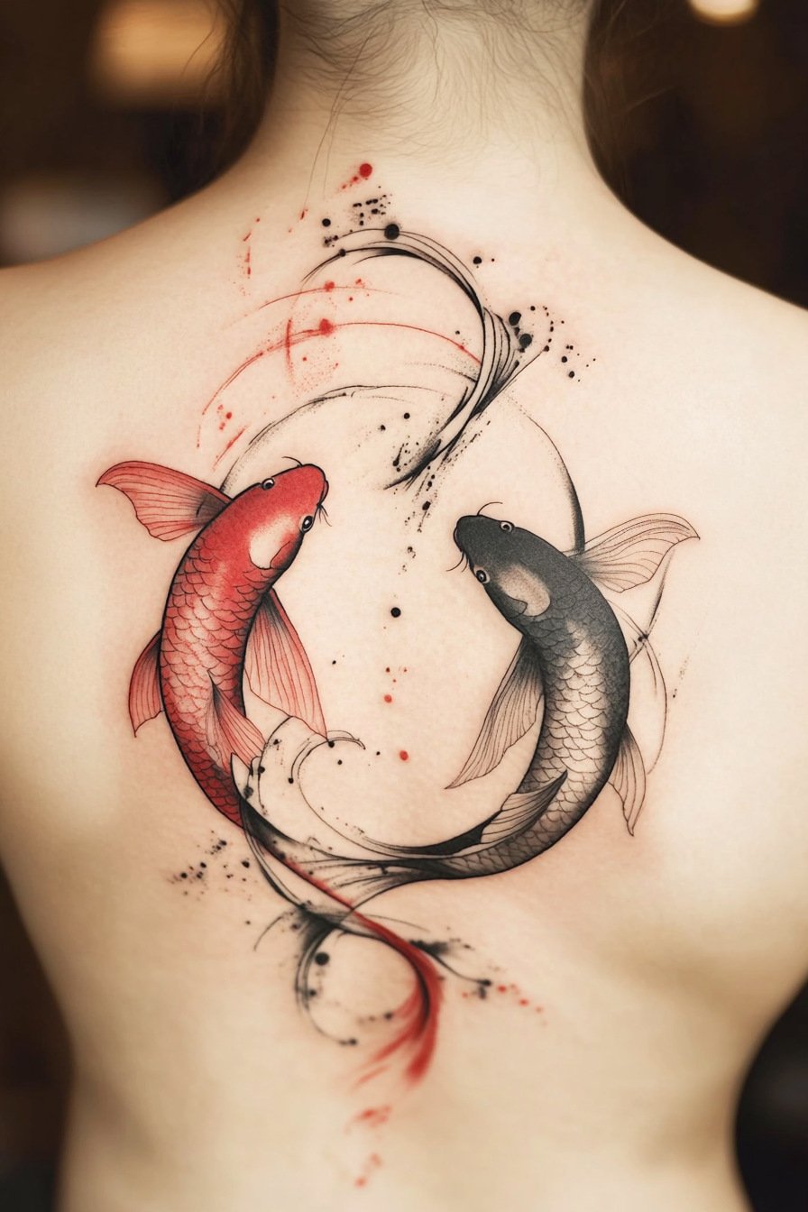 Koi Fish Tattoo Design For Women 8