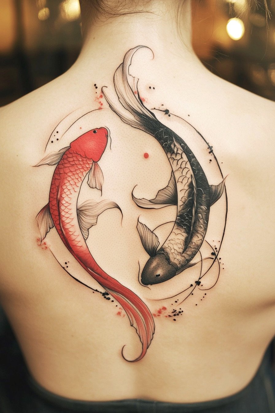 Koi Fish Tattoo Design For Women 9