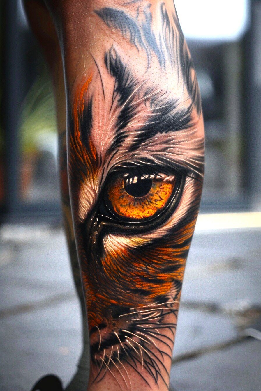 Leg Eye Tattoo For Men (5)