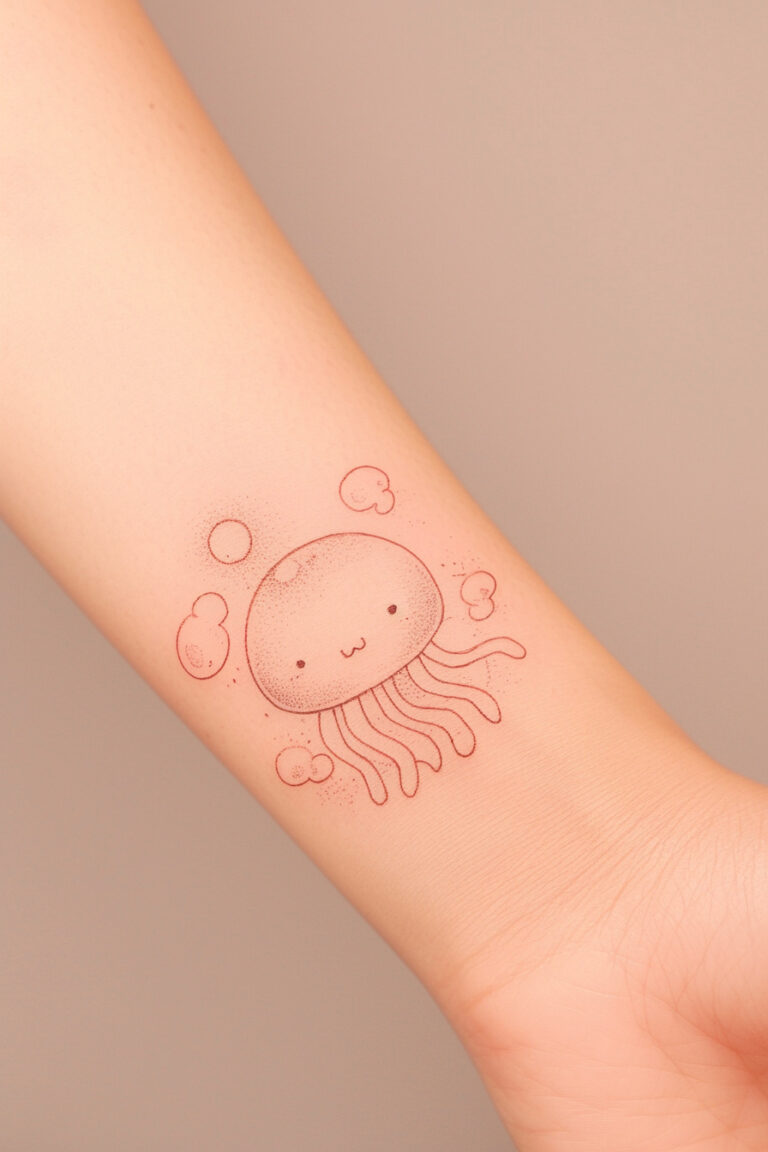 46 Delicate and Chic Minimalist Jellyfish Tattoo Ideas You Can’t Miss ...