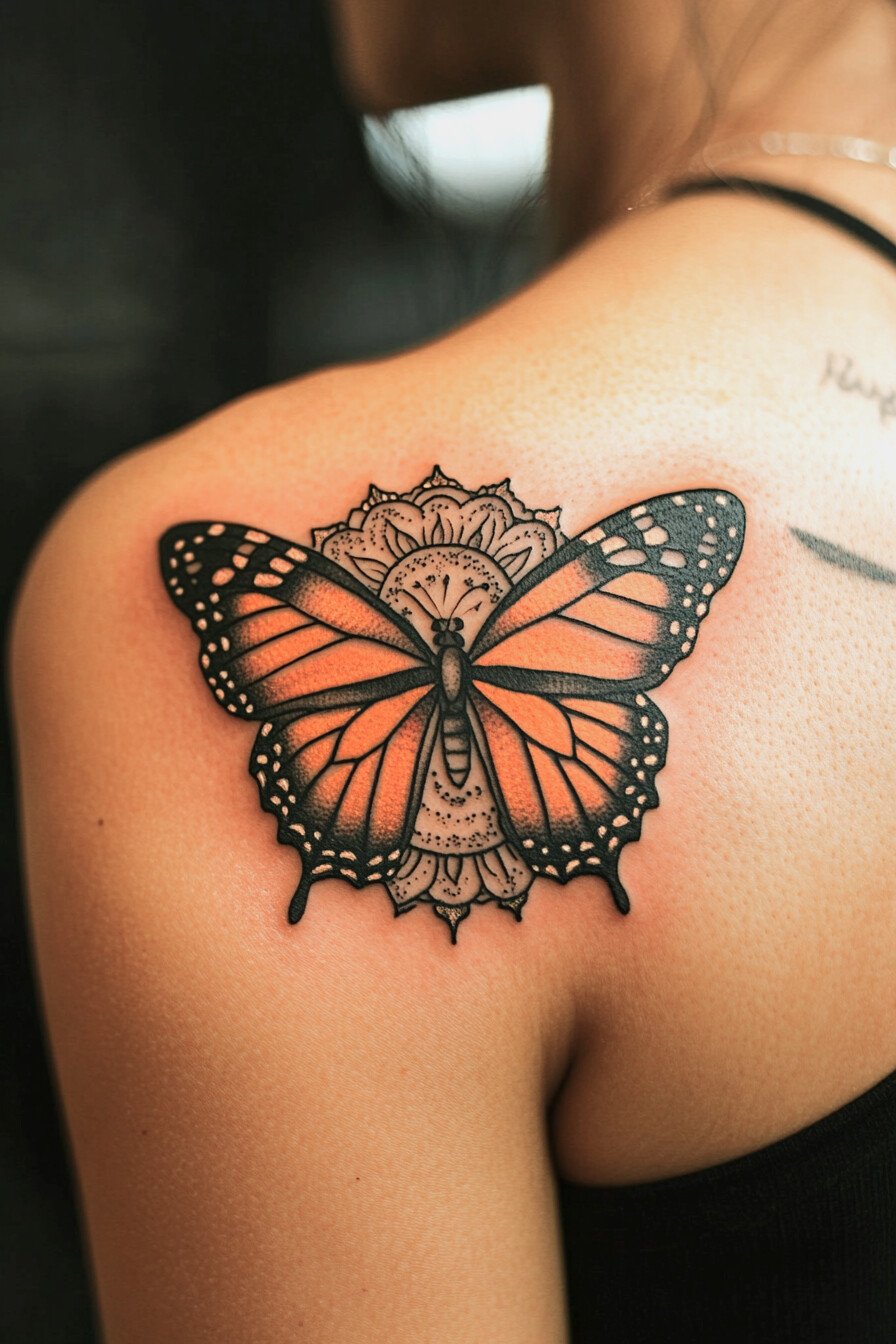 Monarch Butterfly Tattoo Ideas 12