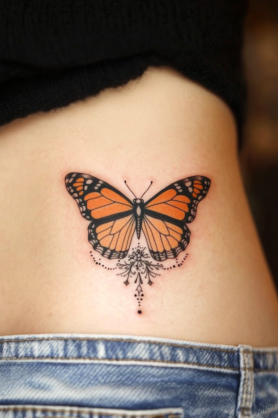 Monarch Butterfly Tattoo Ideas 16