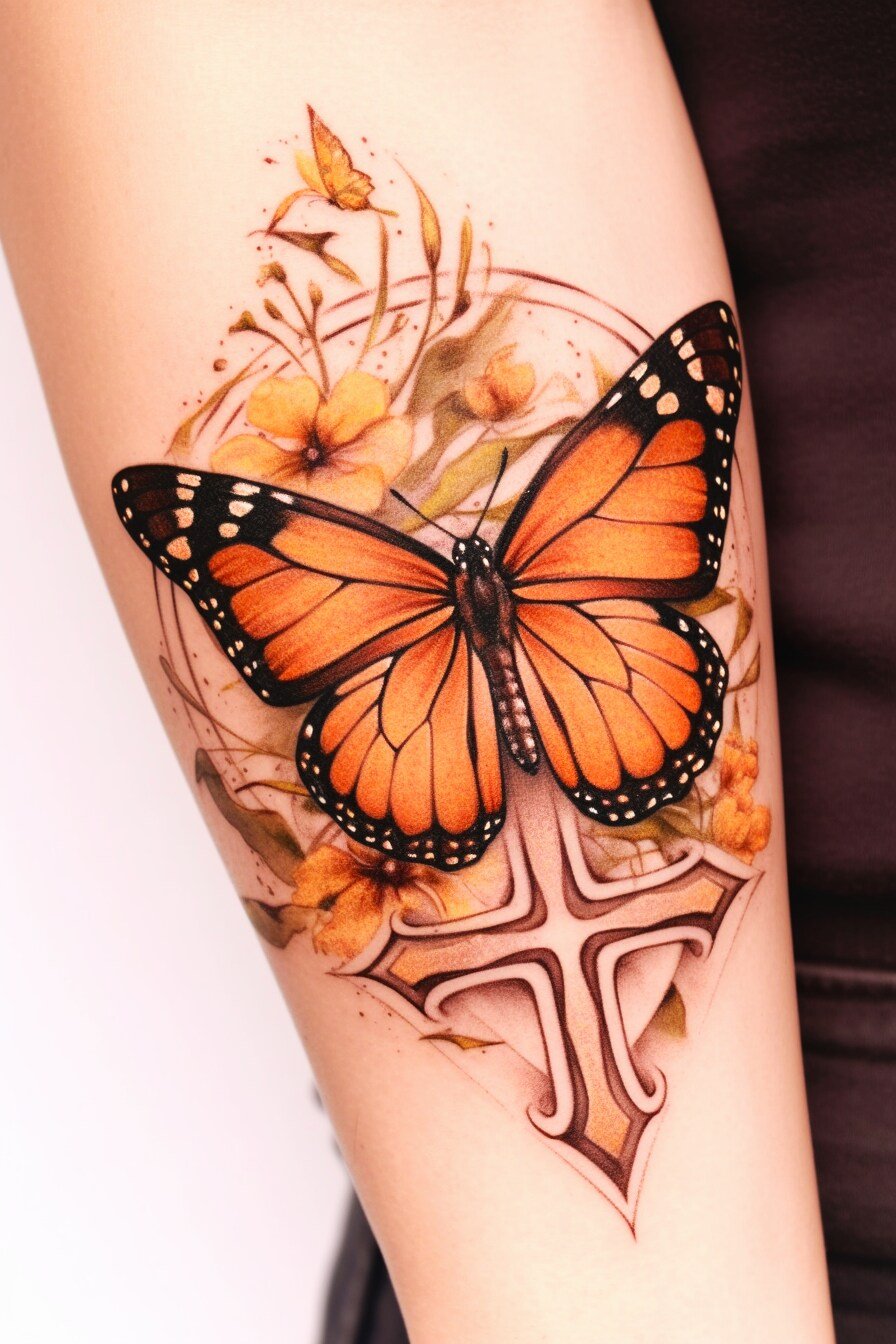 Monarch Butterfly Tattoo Ideas 19