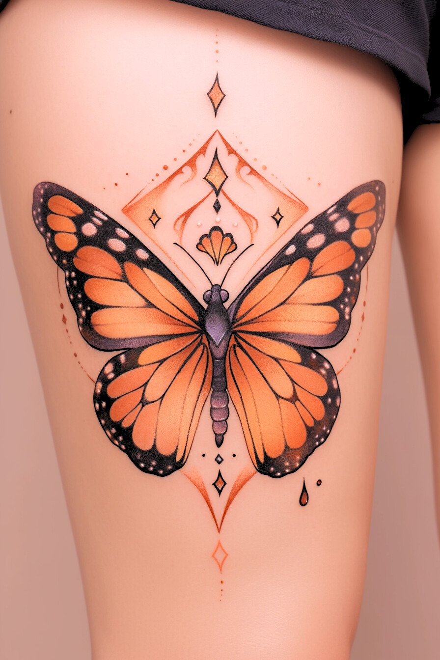 Monarch Butterfly Tattoo Ideas 26