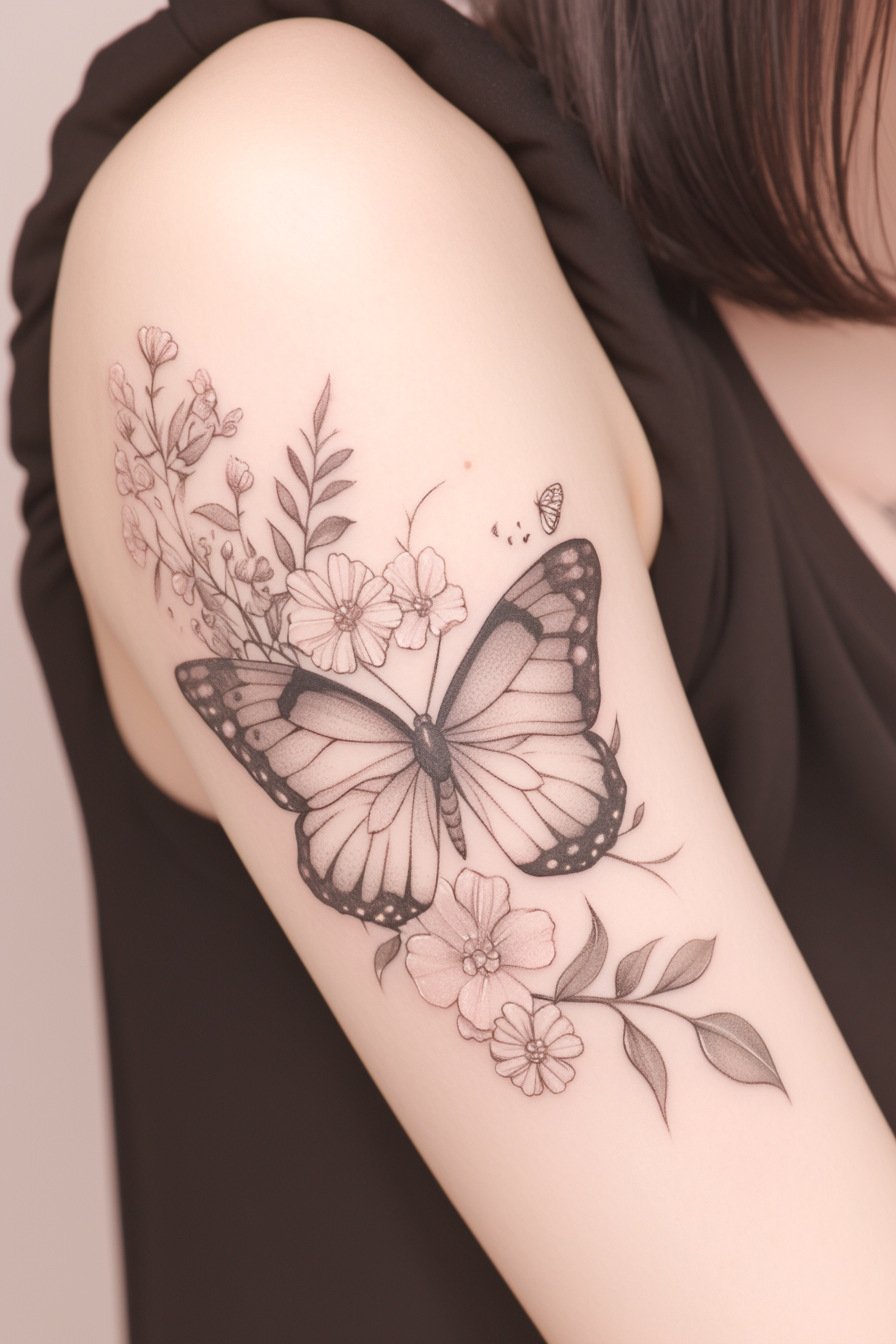 Monarch Butterfly Tattoo Ideas 29