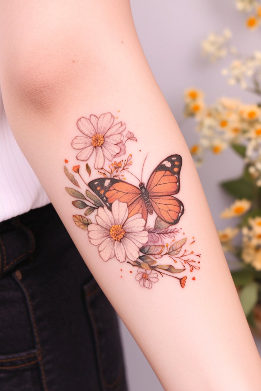 Monarch Butterfly Tattoo Ideas 8