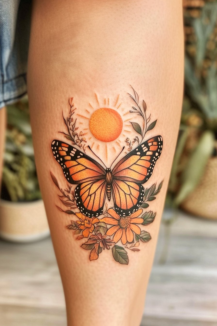 Monarch Butterfly Tattoo Ideas 9