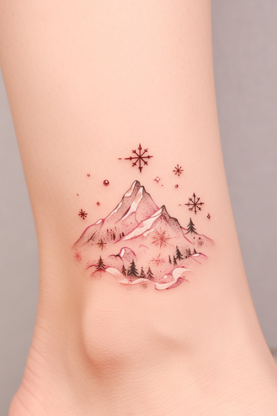 Mountain Tattoo Design Idea 35 (Snow)