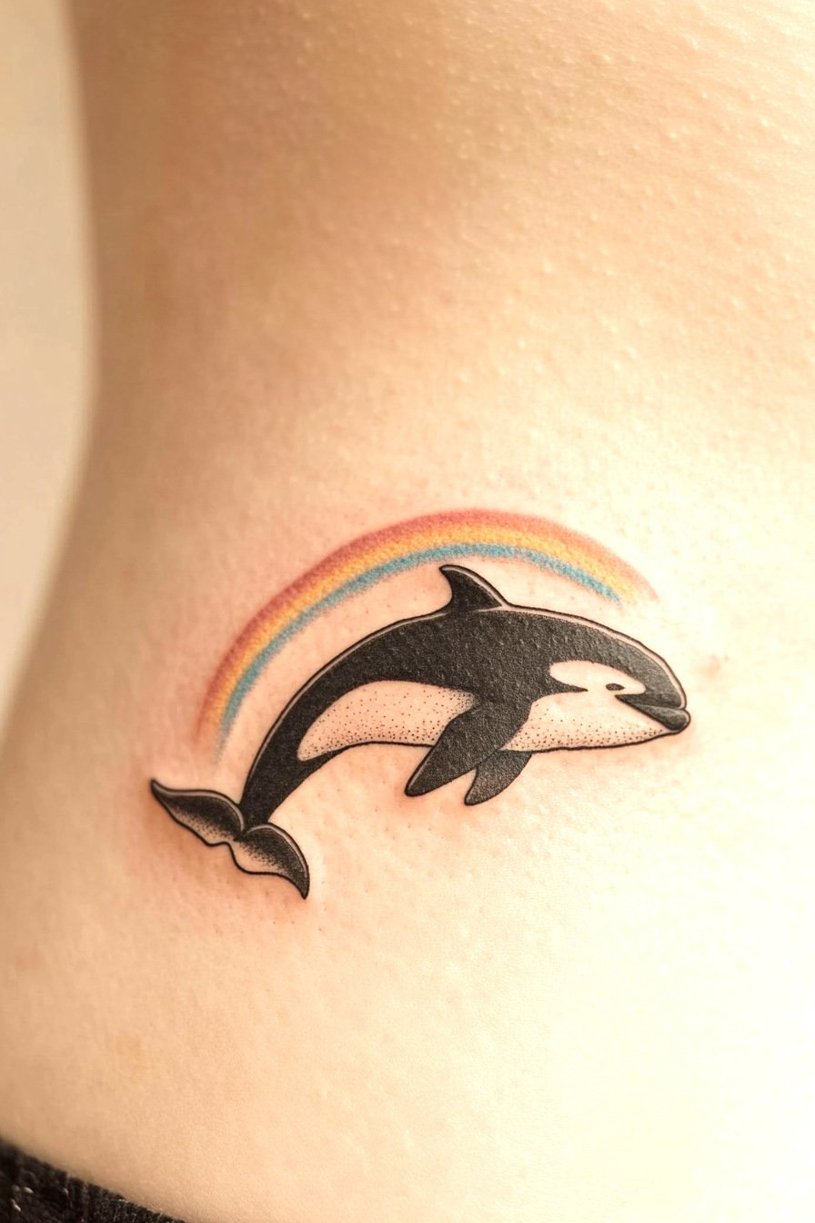 Orca- Killer Whale Tattoo (18) - Ribs