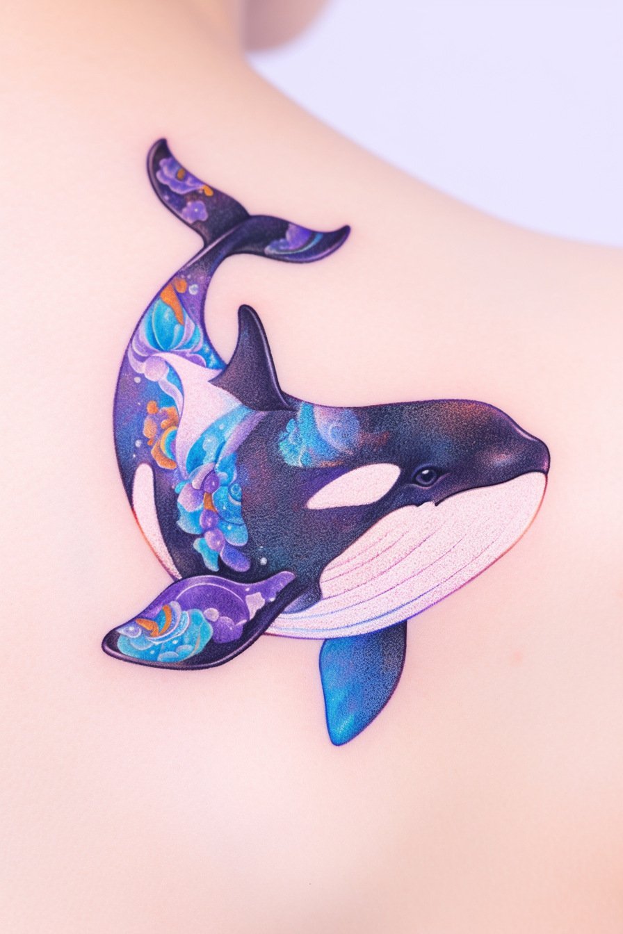 Orca- Killer Whale Tattoo (3) -- Shoulderblade