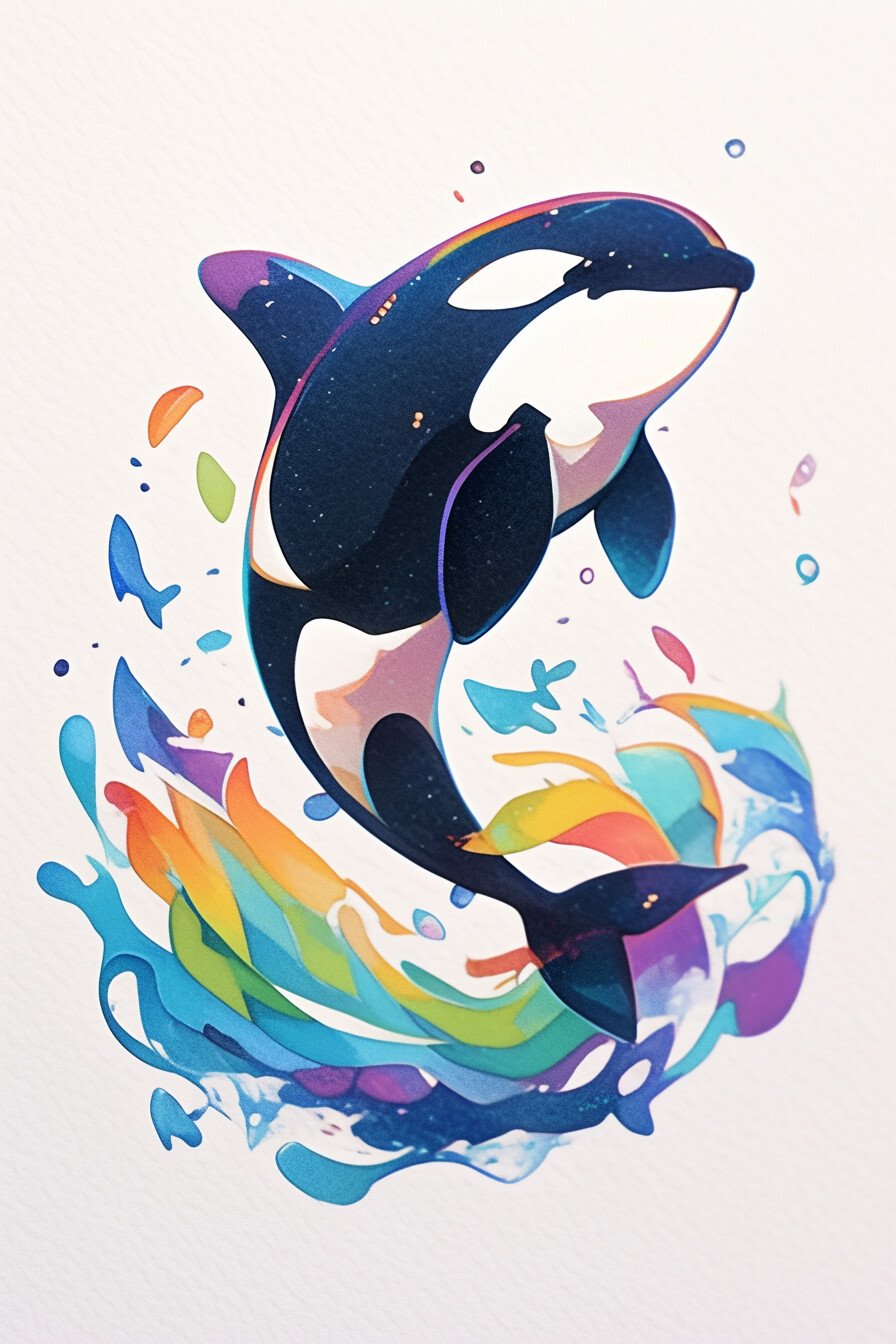 Orca- Killer Whale Tattoo Stencil (11)