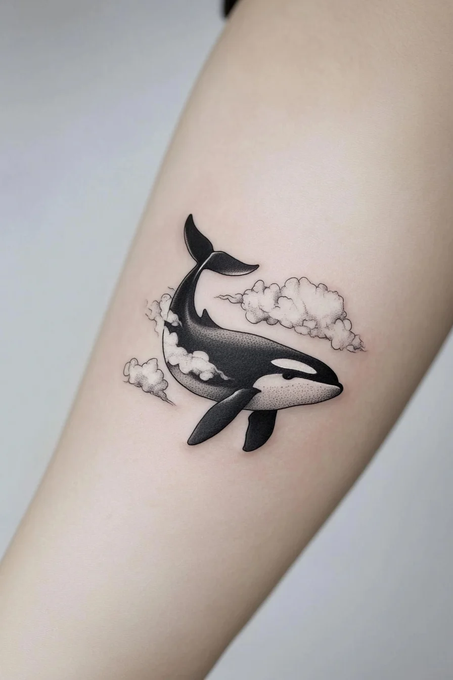 Orca Whale Tattoo (1) - Forearm