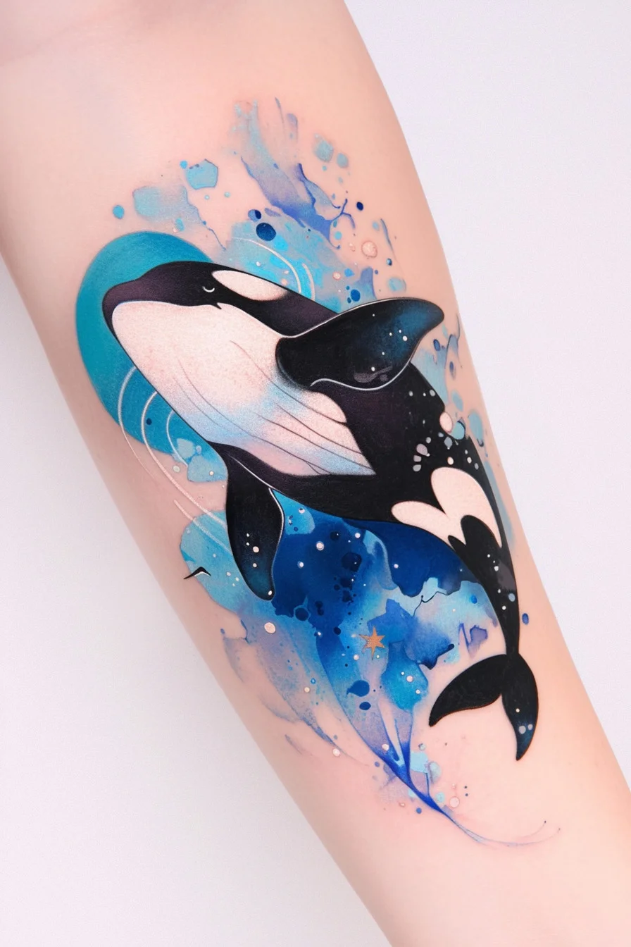 Orca Whale Tattoo (15) - Forearm