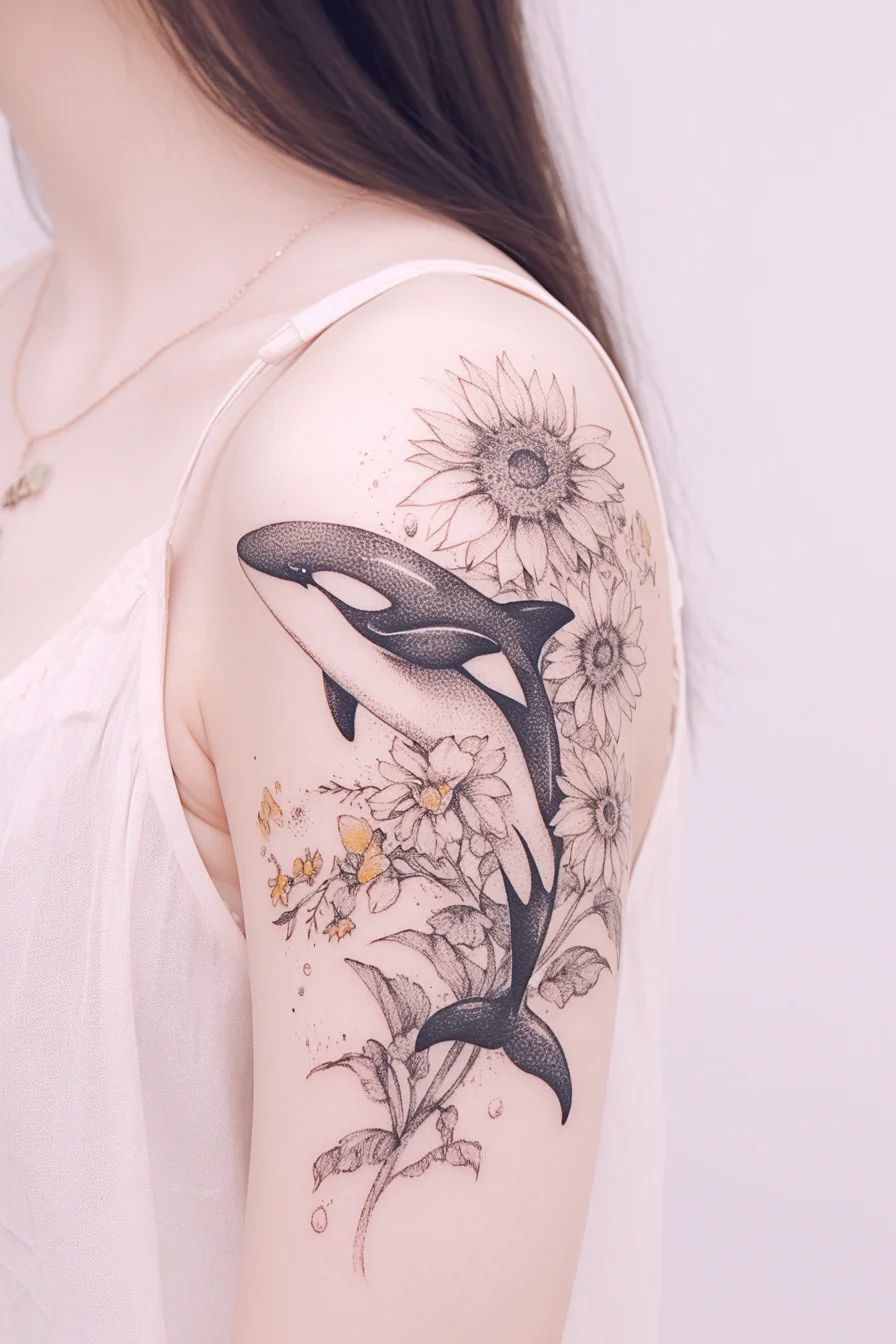 Orca Whale Tattoo (19) - Shoulder