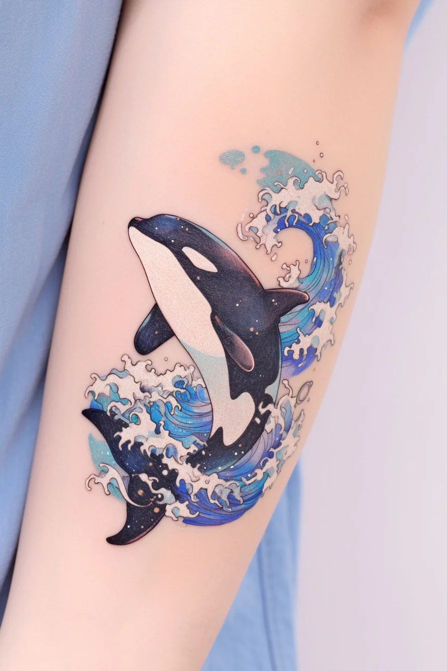 Orca Whale Tattoo (2) - Forearm