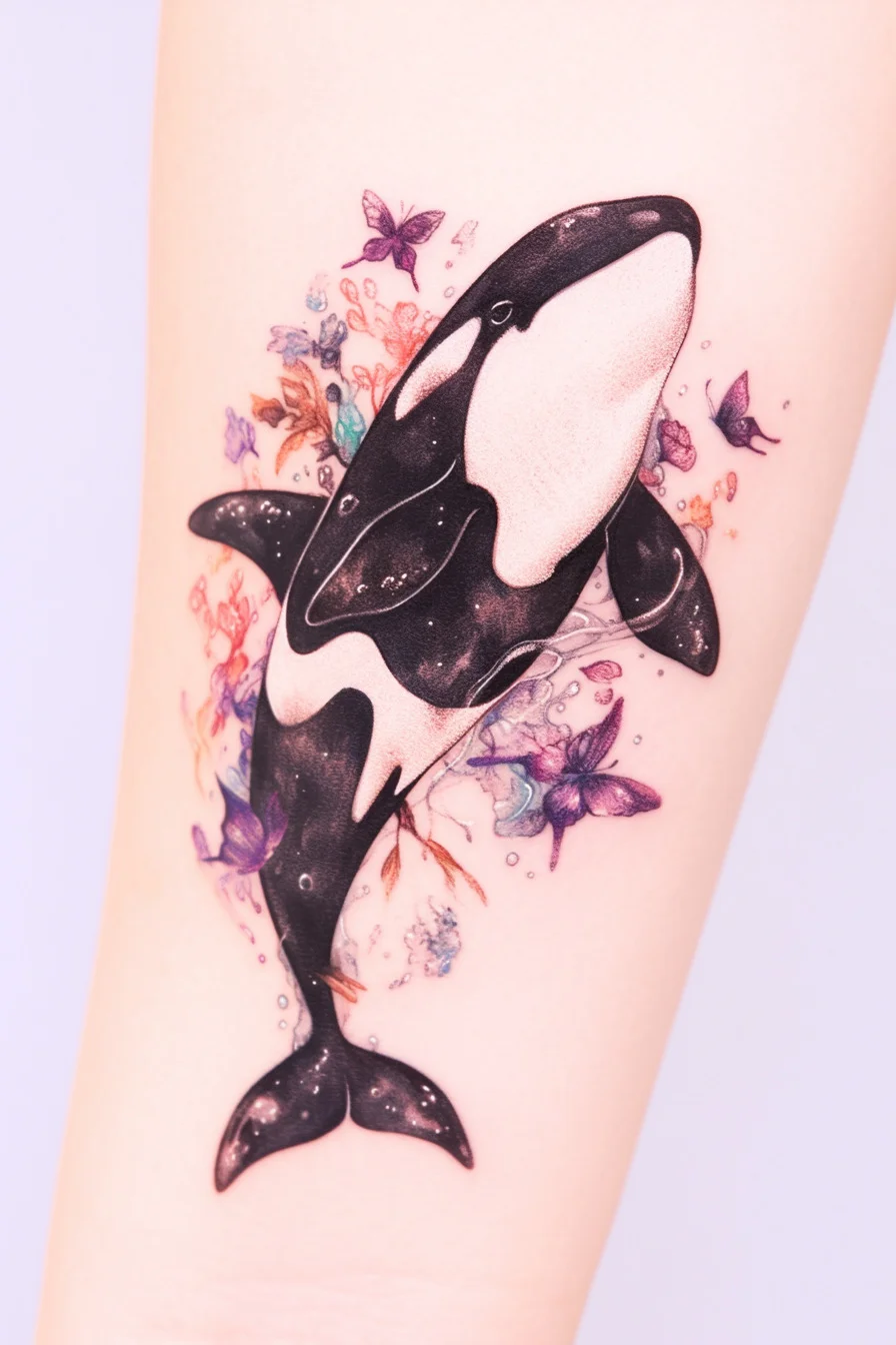 Orca Whale Tattoo (20) - Arm