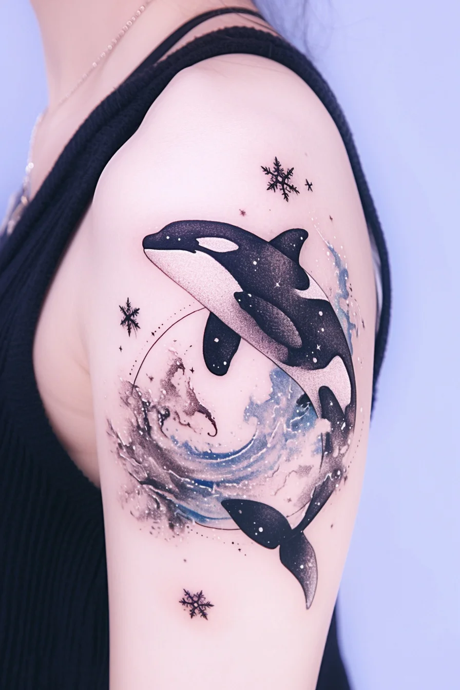 Orca Whale Tattoo (21) - Shoulder