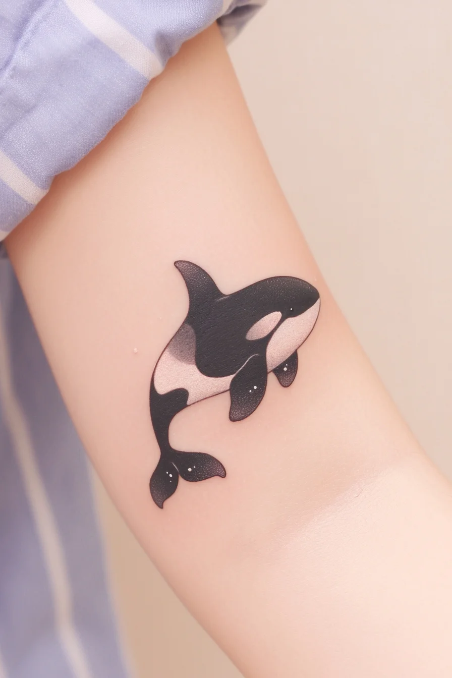 Orca Whale Tattoo (27) - Arm