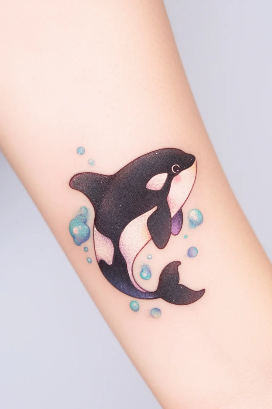 Orca Whale Tattoo (28) - Arm