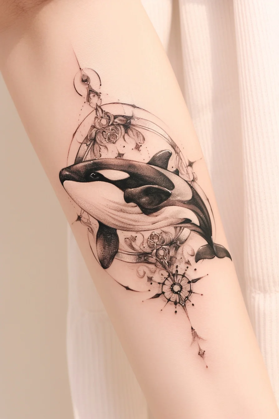 Orca Whale Tattoo (29) - Arm