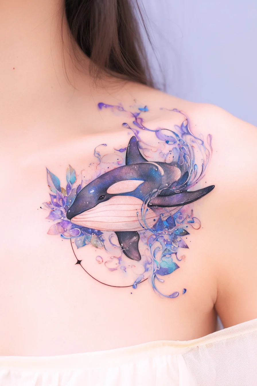 Orca Whale Tattoo (6) - Chest