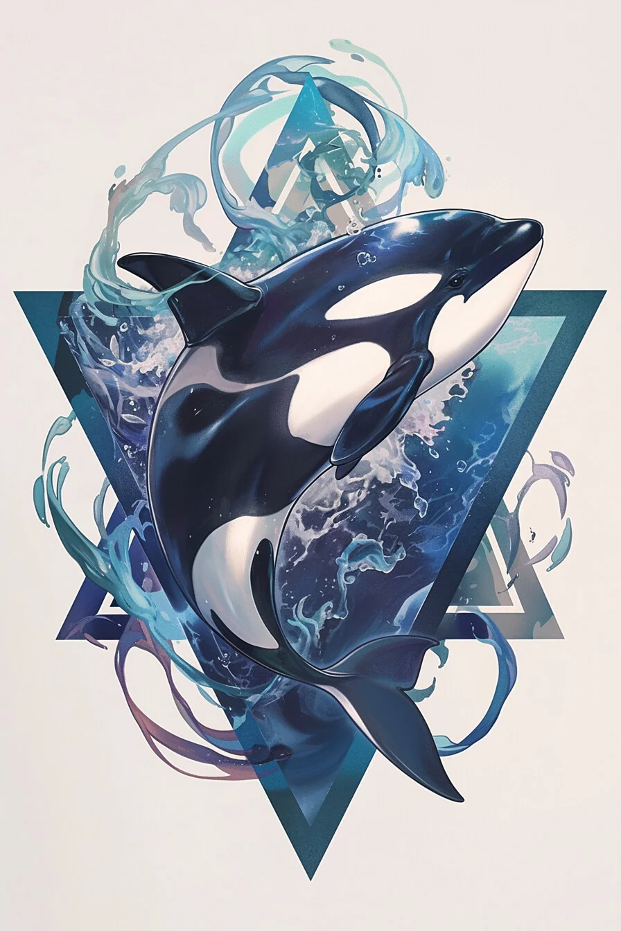 Orca Whale Tattoo Stencil (1)