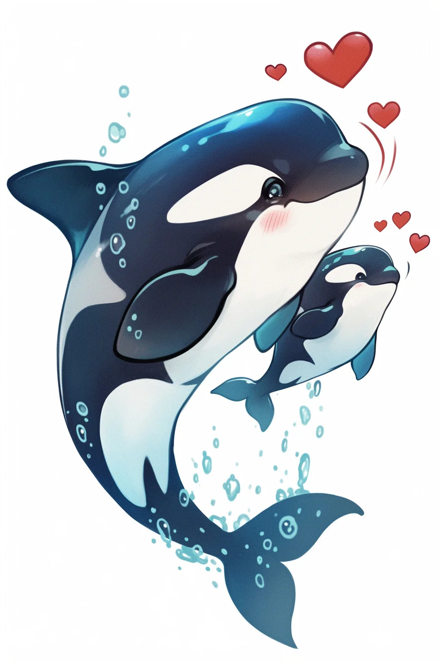 Orca Whale Tattoo Stencil (14)