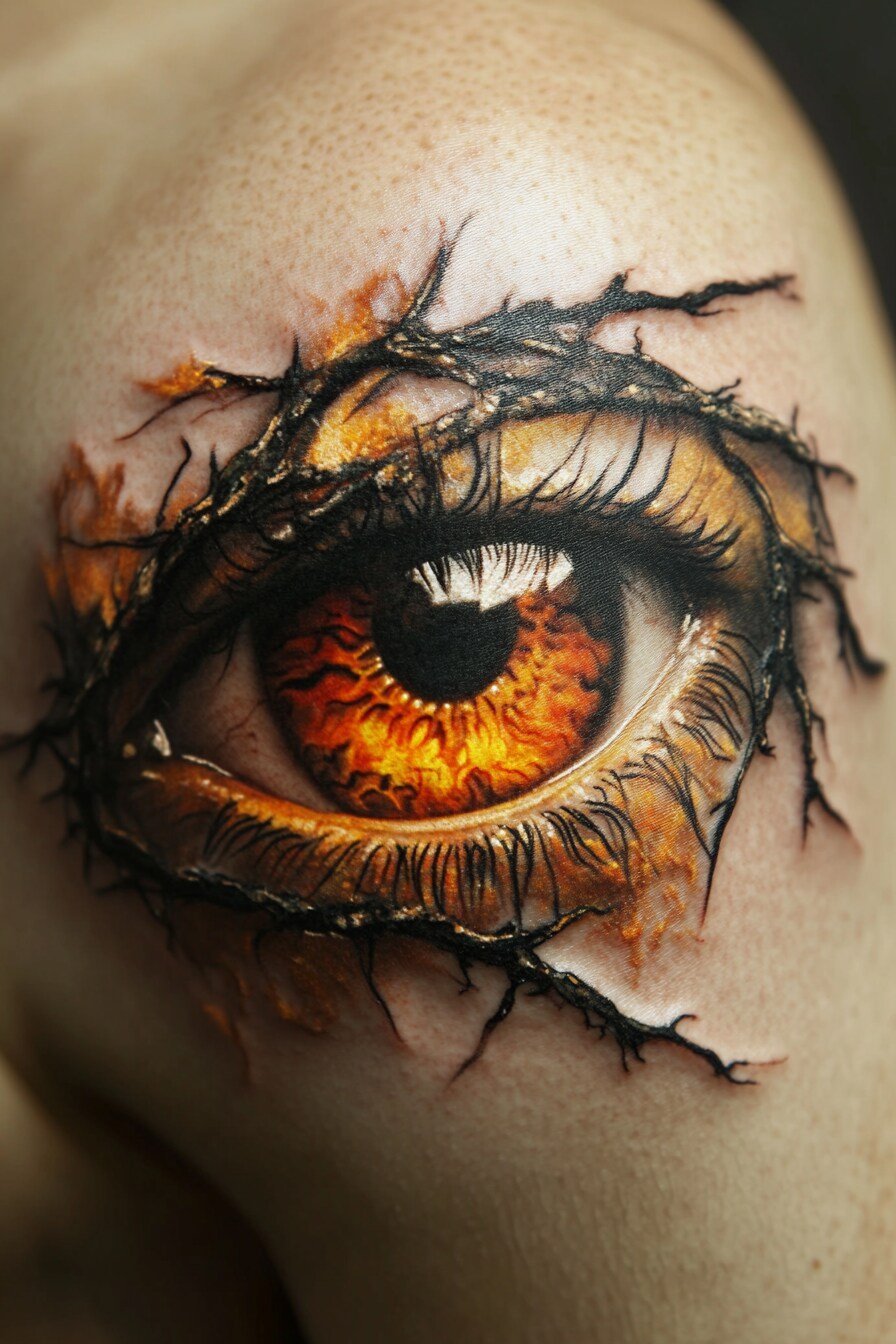 Shoulder Eye Tattoo For Men (2)