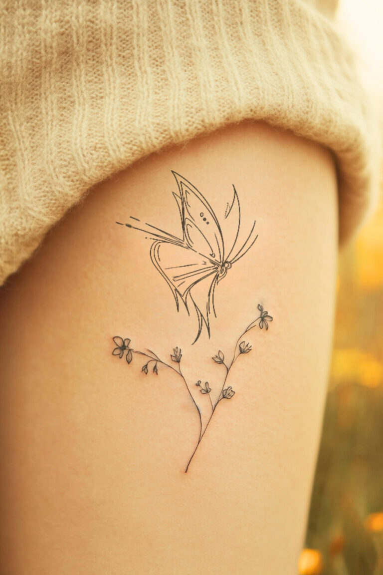 45 Simple Butterfly Tattoos Perfect For a Minimalist Look – Refined ...