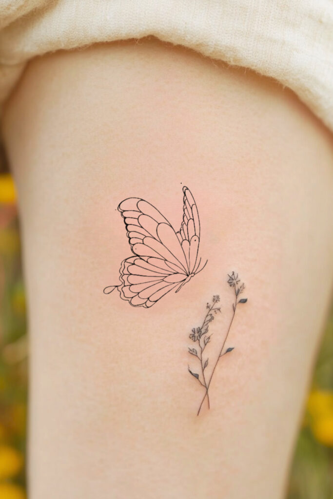 45 Simple Butterfly Tattoos Perfect For a Minimalist Look – Refined ...