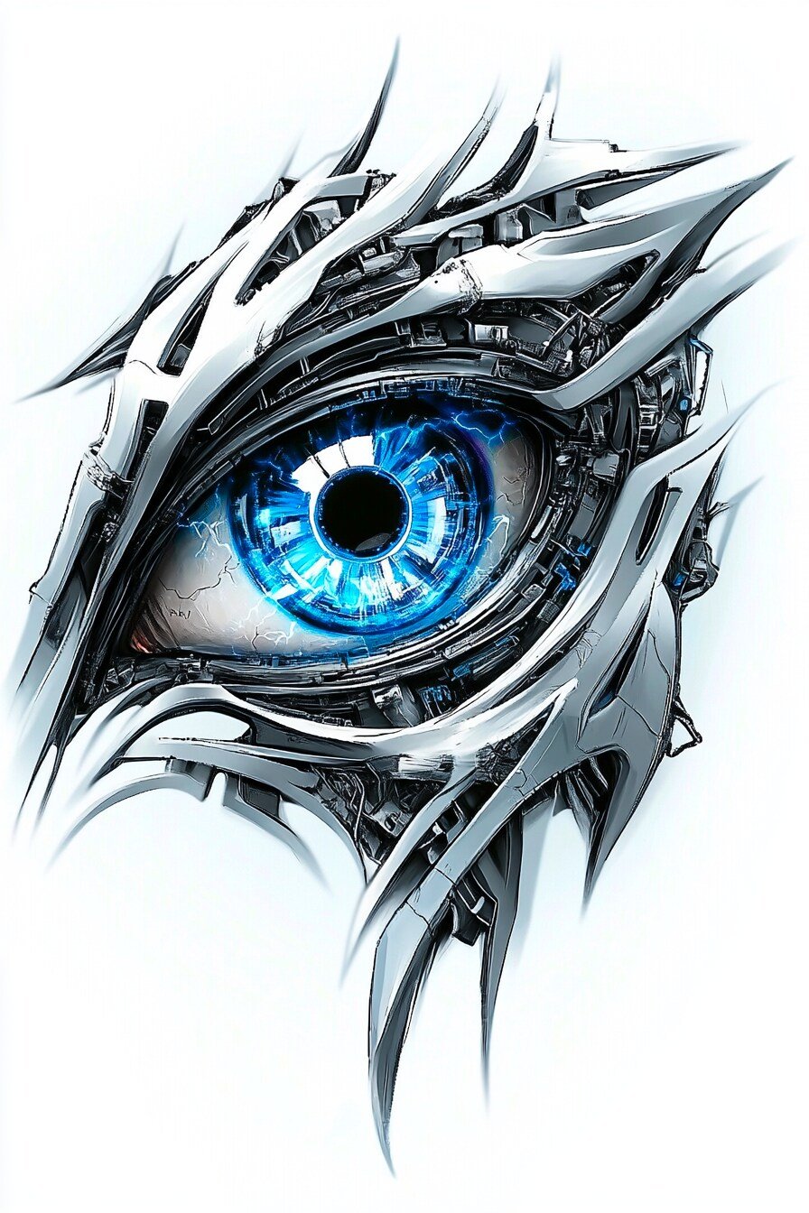 Stencil Eye Tattoo Design Ideas For Men 13