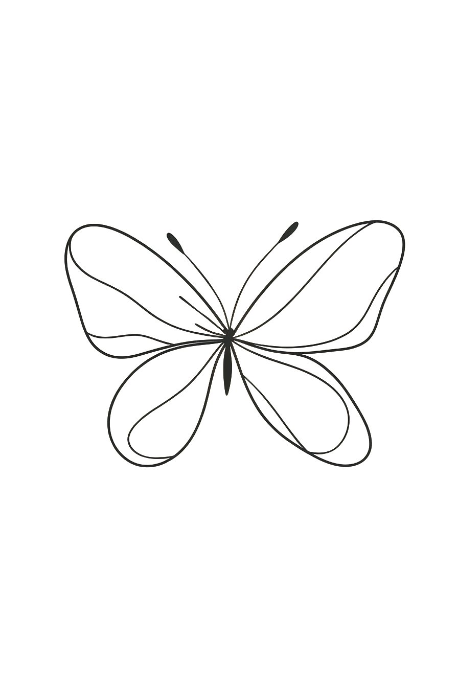 Stencil Small & SImple Butterfly Tattoo Design Ideas 8