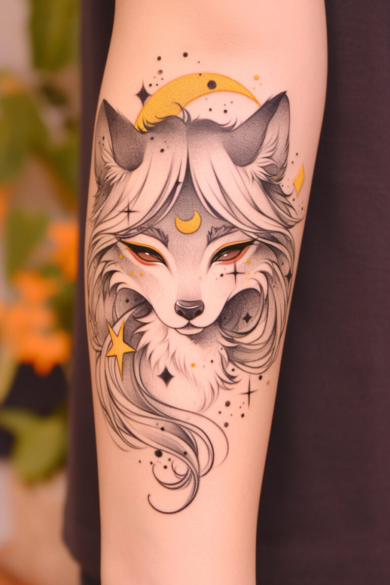 60 Uniquely Gorgeous Wolf Tattoo Ideas For Women – Refined Aesthetique