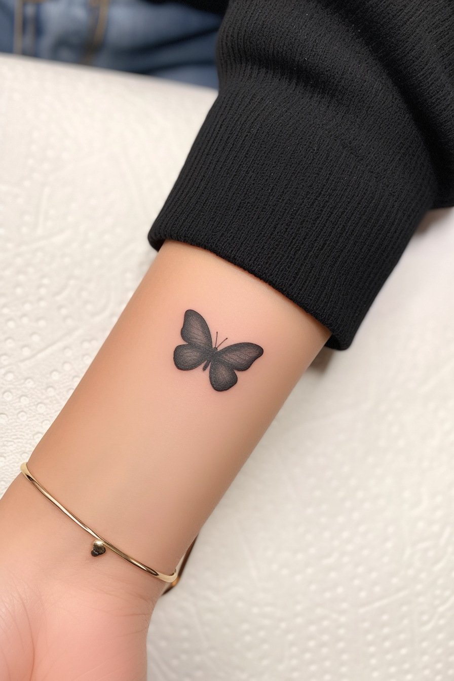 Wrist Small & SImple Butterfly Tattoo Design Ideas 2