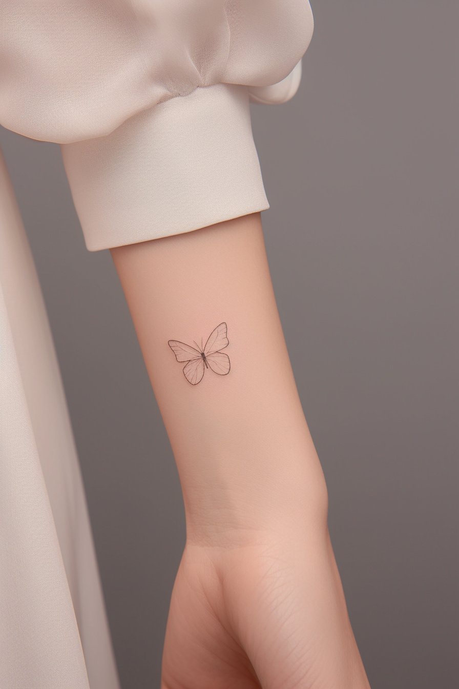 Wrist Small & SImple Butterfly Tattoo Design Ideas 3